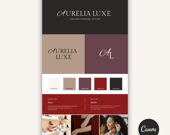 Luxusmarken-Kit: Anpassbares Logo, Canva-Vorlage
