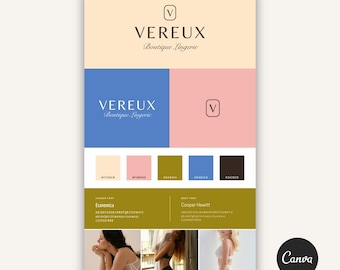 Luxury Boutique Brand Identity Kit: Editable Logo Suite (Canva Template)