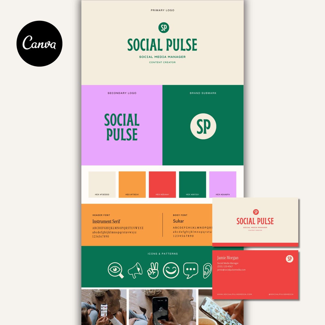 DIY Canva Brand Kit: Bold Social Media Agency Templates - Etsy