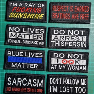 Novelty Morale tactical airsoft paintball biker 5x10 cm embroidered patch