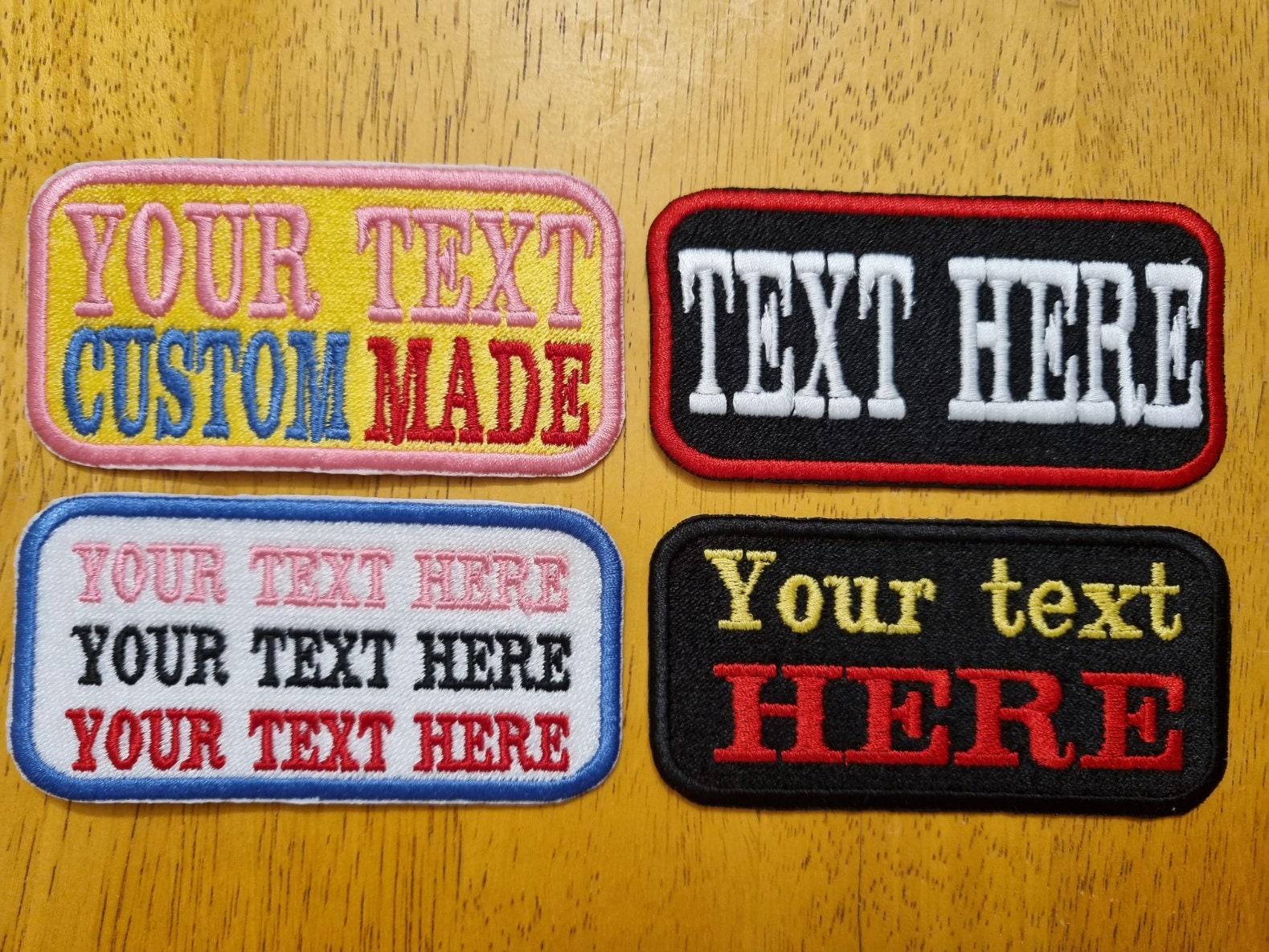 Personalised Sew On ID Badge Name Tape Patch 10x3cm Custom Sew-On Embroidery ID Badge Or Morale Patch - 10x3cm, Cordura, Made In UK Velcro Name Patch - Foto 11