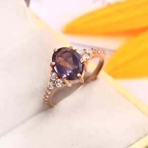 Oval Cut Blue Iolite 925 Sterling Silver Natural Iolite Gemstone Ring ~ December Birthstone Ring ~ Iolite Designer Ring ~ Gift For Birthday
