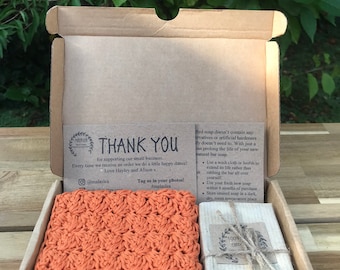 Crochet face cloths, face soaps, reusable wash cloths, gift for her him, eco friendly gifts, plastic free, zero waste, bath and beauty gifts