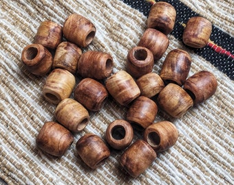 Dread beads made of wood 8 mm | Beads for dreads, hair accessories