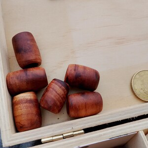 Set of 2 wooden dreadlock beads, 8 mm | Beads for dreadlocks, hair accessories