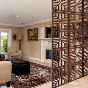 Brown colour of 24pcs  Hanging Room Divider