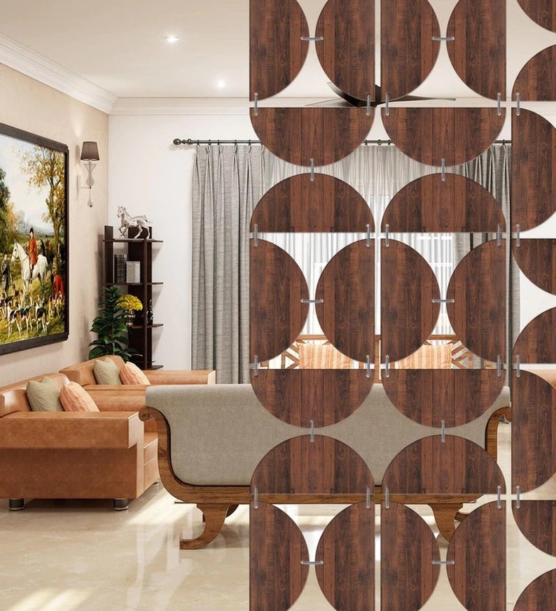 Room Divider Brown 1set of 24pcs Hanging Divider - Etsy