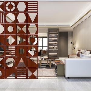 room divider with 35pcs wall hanging