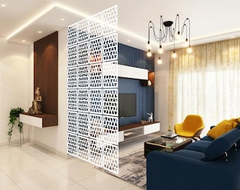 Divisorio per ambienti, pannello decorativo in acrilico bianco: 2,2 metri quadrati