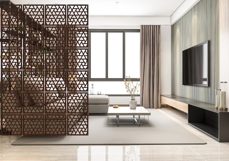 Brown Acrylic Room Divider: 12-piece Decorative Interior Partition - Etsy