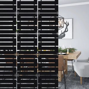 Room partition black , interior partition, decorative room divider set of 24panel