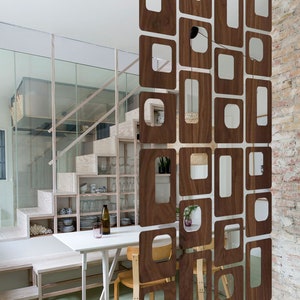 ROOM DIVIDER Brown 1Set of 32pcs  Hanging Room Divider