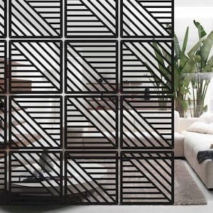 Room partition black , interior partition, decorative room divider set of 24panel