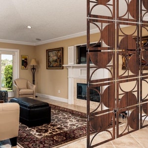 Brown  Set of 12 Hanging Room Divider