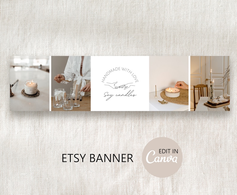 Etsy Banner Template Editable in Canva, DIY Etsy Photo Covertemplate