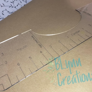 Youth T-Shirt Placement Guide Ruler (Acrylic)