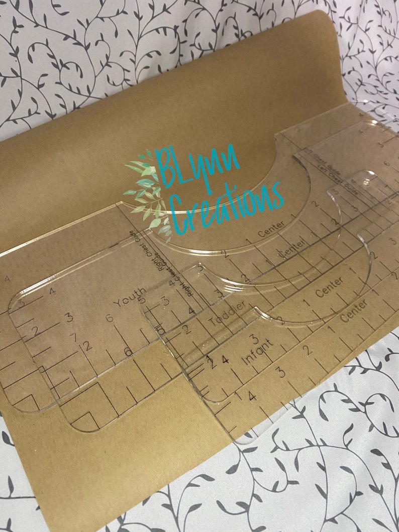 T-Shirt Placement Guide Ruler BUNDLE Acrylic