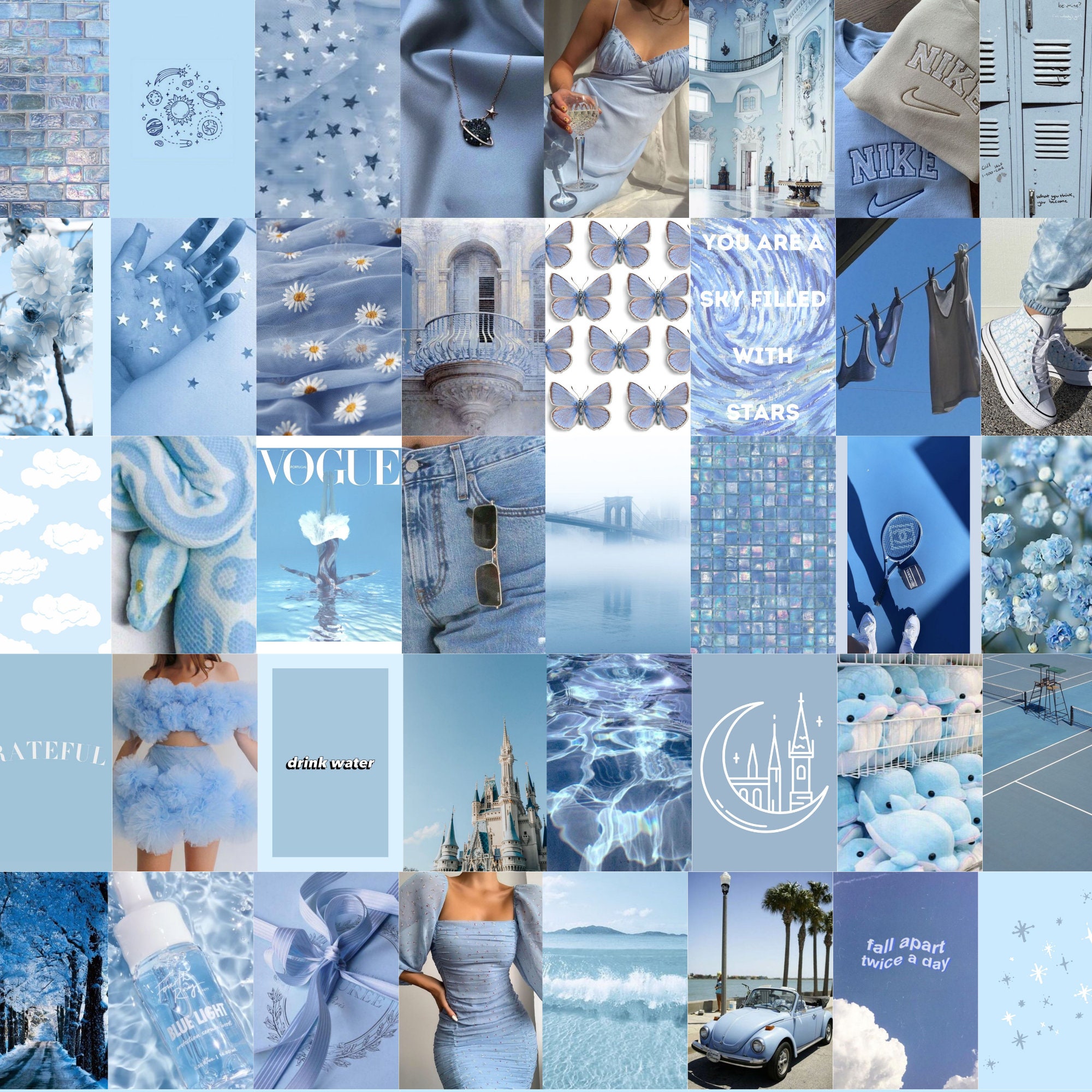 Light Blue Wall Collage 50 100 Photo Bundle Photo Etsy
