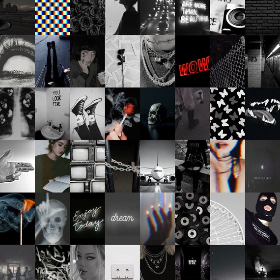 Mailed Dark Grunge Wall Collage 50 100 Photos Photo Etsy Mailed Dark Grunge Wall Collage 50 100 Photos Photo Etsy