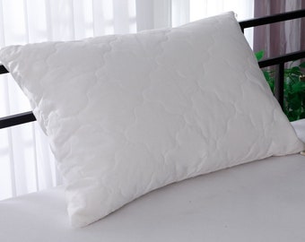Almohada de lana 100 % orgánica. Funda de algodón extraíble y lavable. ¡Firmeza ajustable! Regula la temperatura con comodidad antialérgica.