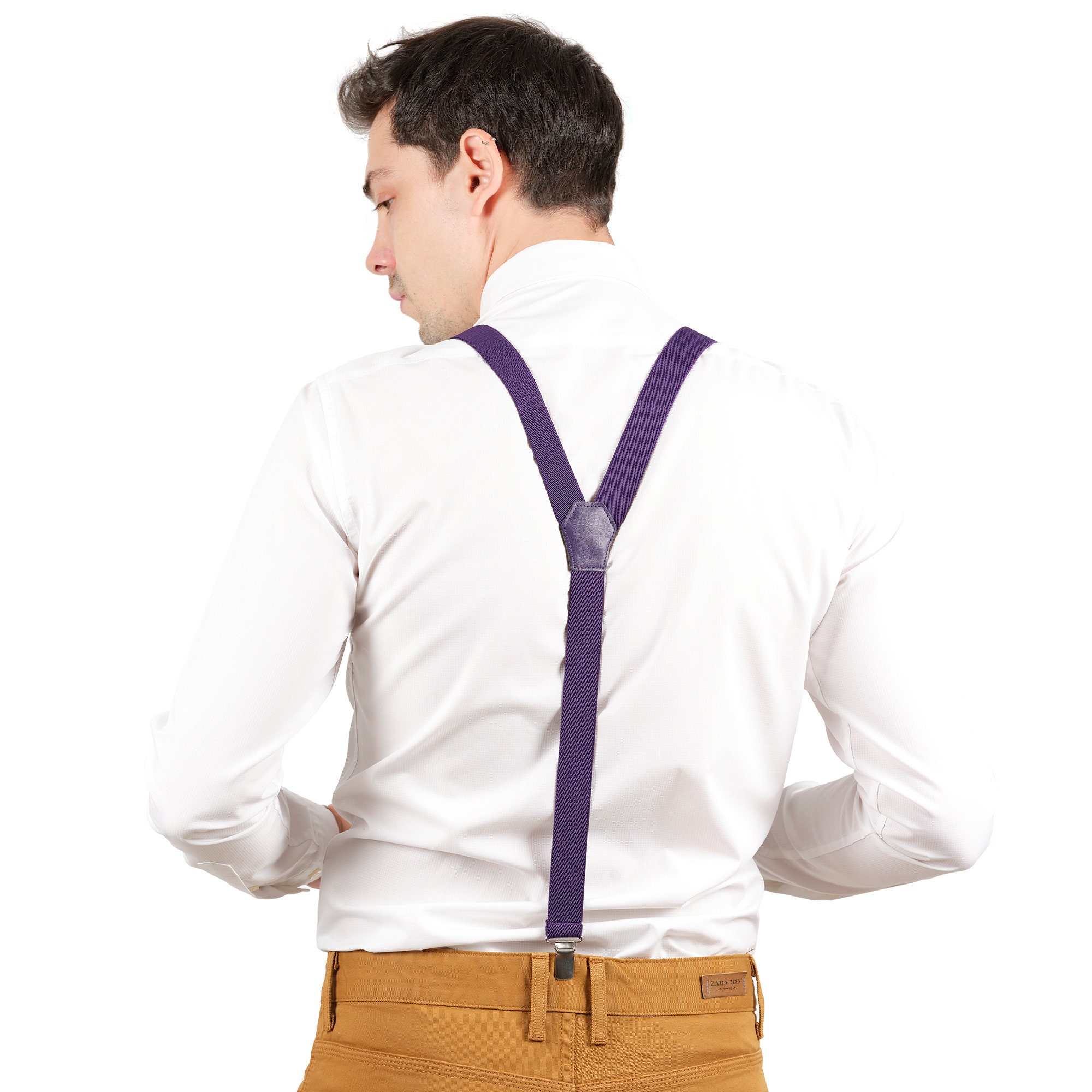 PURPLE Suspenders / Formal Mens and Boys Suspenders / Groom Etsy