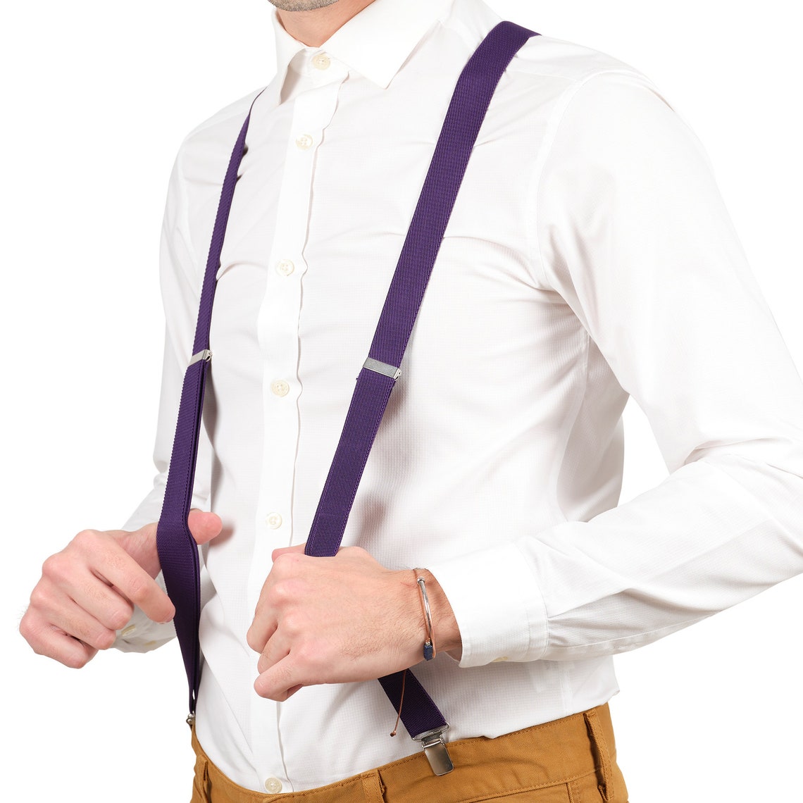 PURPLE Suspenders / Formal Mens and Boys Suspenders / Groom Etsy