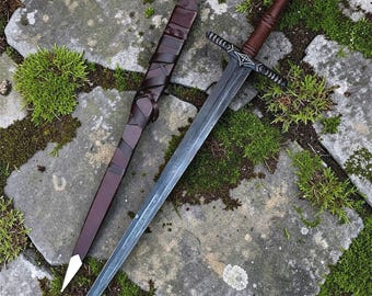 Hand Forged Viking Sword Replica | Gifted Sword Medieval Longsword with Scabbard | Display Sword Collector Sword | Fantasy Wall Decor