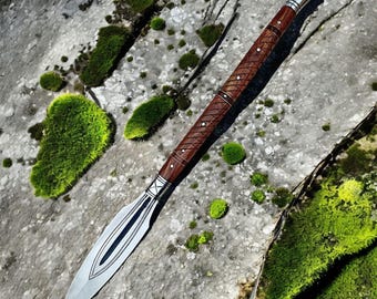 Hand Forged Viking Spear 30 Inch Norse Replica Rosewood Handle Medieval Decor Viking Collectible Gift for Him Norse Mythology
