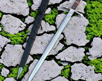 Hand Forged medieval longsword, carbon steel blade, handmade sword, collectible sword, knight sword, larp, groomsman gift