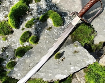 Hand Forged Viking Sword 22 Inch Carbon Steel Blade with Leather Sheath Rosewood Handle Personalized Medieval Decor Gift