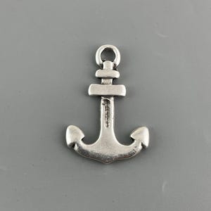 2 Pcs Antique Silver Plated Anchor Pendant Nautical Symbol of Strength & Stability ETSY-2079AS