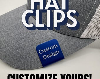 Clip para sombrero, aluminio cepillado, clip grabado a medida, accesorio personalizado para gorra