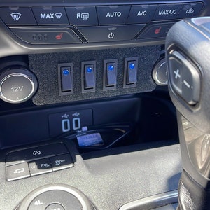 Ford Ranger toggle/rocker switch panel with toggles. Fits 2019-2023 Rangers. Customs available.