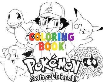 Download Pokemon Coloring Book Etsy