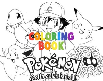 Más de 300 colecciones para colorear de Pokémon Descarga digital en PDF