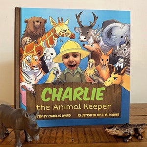 Livre d'histoires personnalisé Alphabet Zoo | Photo et message personnalisés | Premier 1er anniversaire personnalisé | Cadeaux de baptême pour bébé | Enfants et bébé