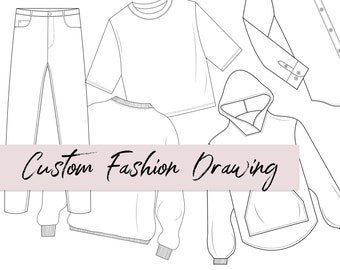 Custom Fashion Technical Drawing - Made to Order