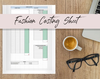 Cost Sheet Template - Fashion Template