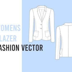 Womens Blazer Technical Drawing