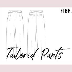 Tailored Pants Technical Drawing - Fashion Flat