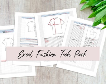 Excel Tech Pack Template - Fashion Template