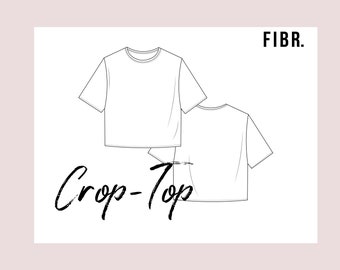 Crop Top Fashion Flat Drawing