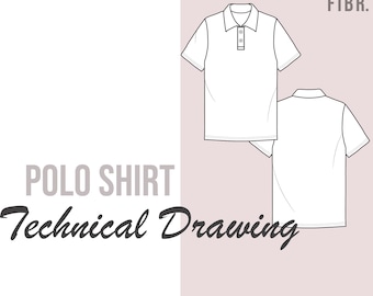 Polo Shirt Fashion Flat - Descarga técnica de dibujo