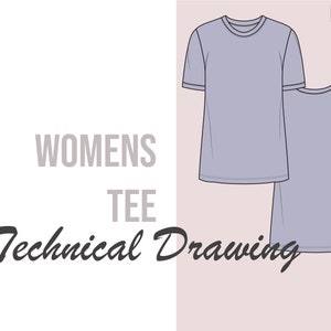 Basic Tee Fashion Flat - Womens Tee Vector