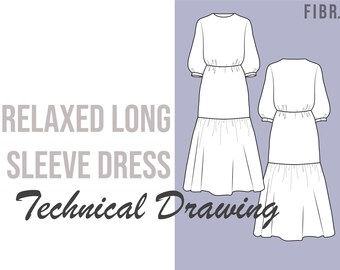 Long Sleeve Dress - Fashion Flat