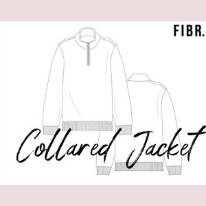 Zip Jacket Fashion Flat Drawing