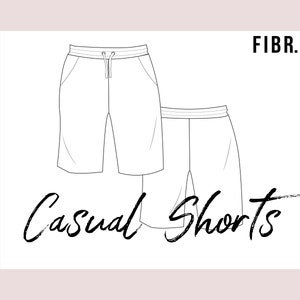 Casual Shorts Fashion Flat Drawing