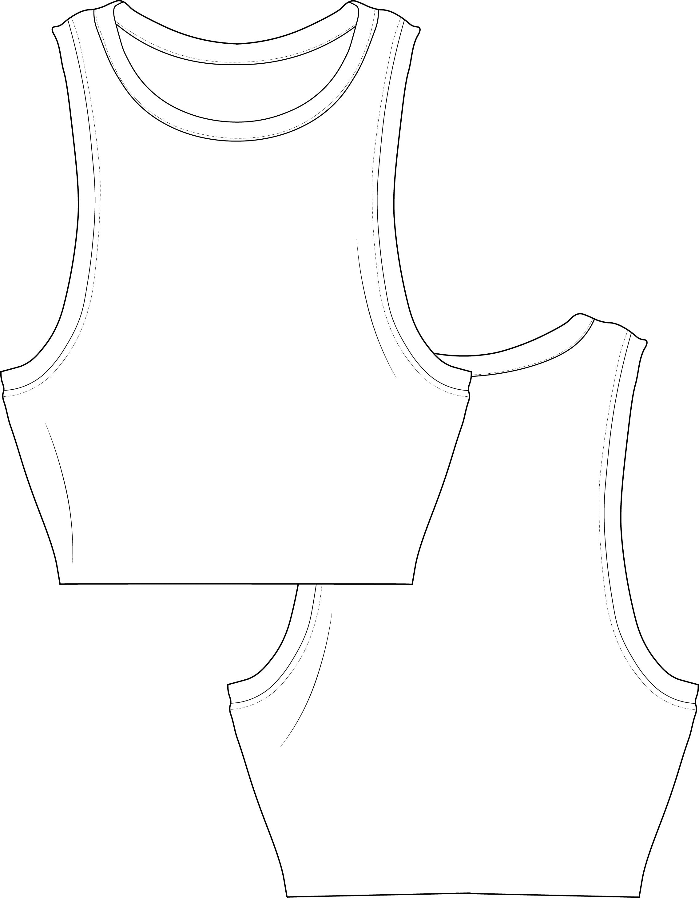 Tank Top Fashion Vector - Technical Drawing - Etsy