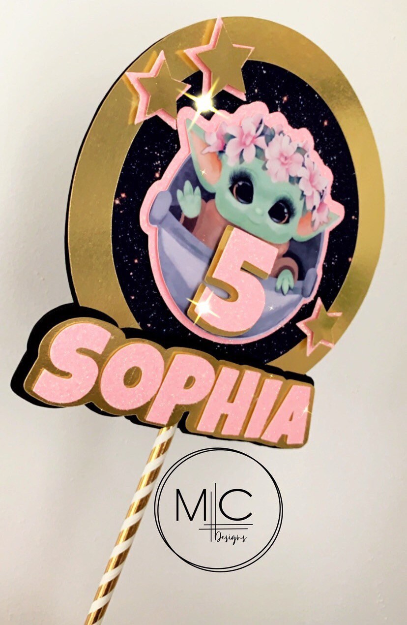 Baby Yoda Cake Topper Birthday Party Cake Topper Baby Yoda Etsy Canada