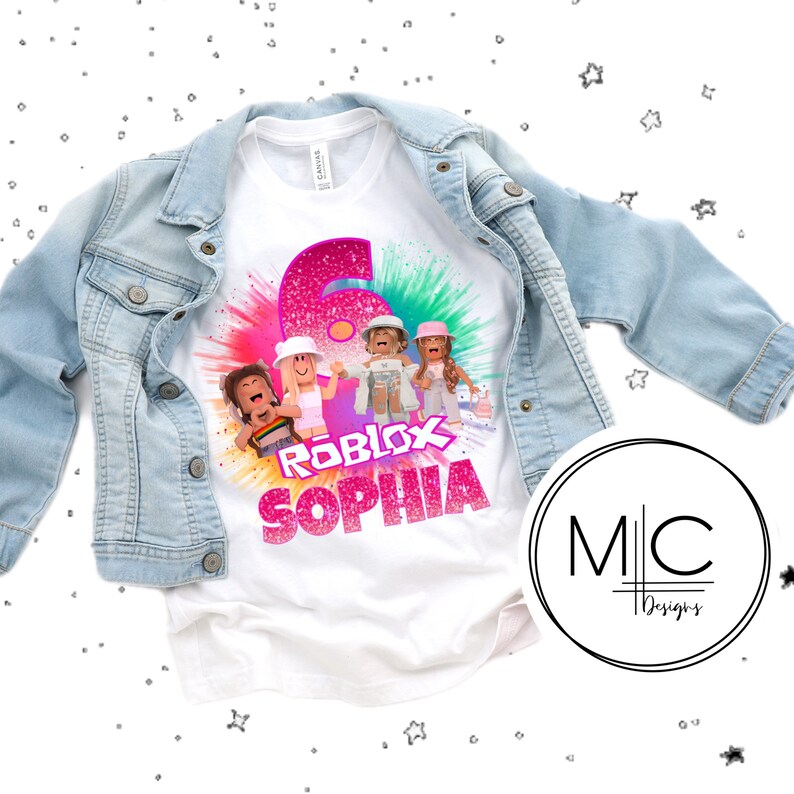 Girls Roblox Birthday Shirt Custom Roblox Birthday Shirt Etsy Canada